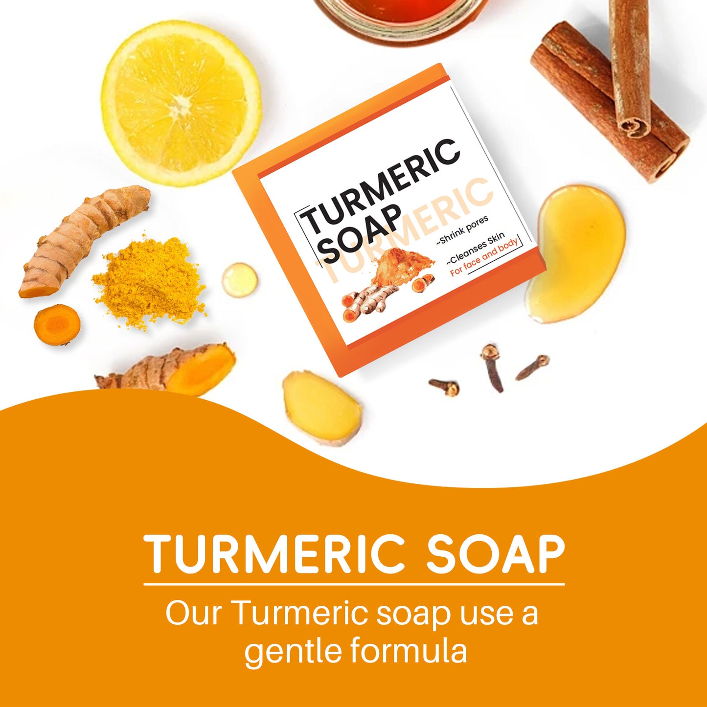 Turmeric Soap Turmeric Soap Essential Oil Soap Papaya Handmade Soap Cleansing Soap Turmeric Soap