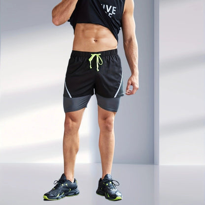 Men's Athletic Shorts Two-in-one Anti-exposure Quick-drying Breathable