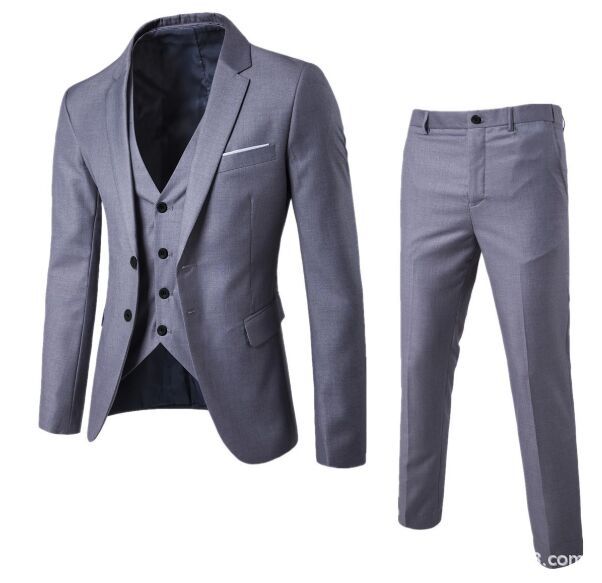 Men's Business Cotton Blend Casual Suit