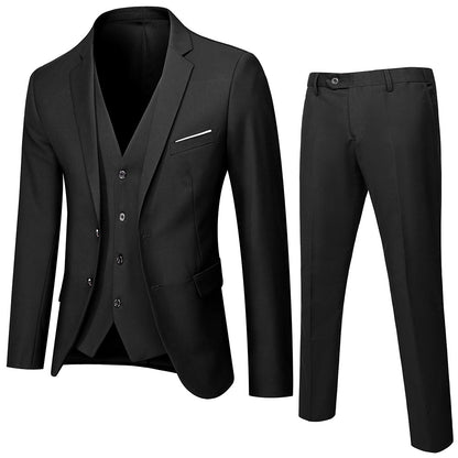 Men's Business Cotton Blend Casual Suit