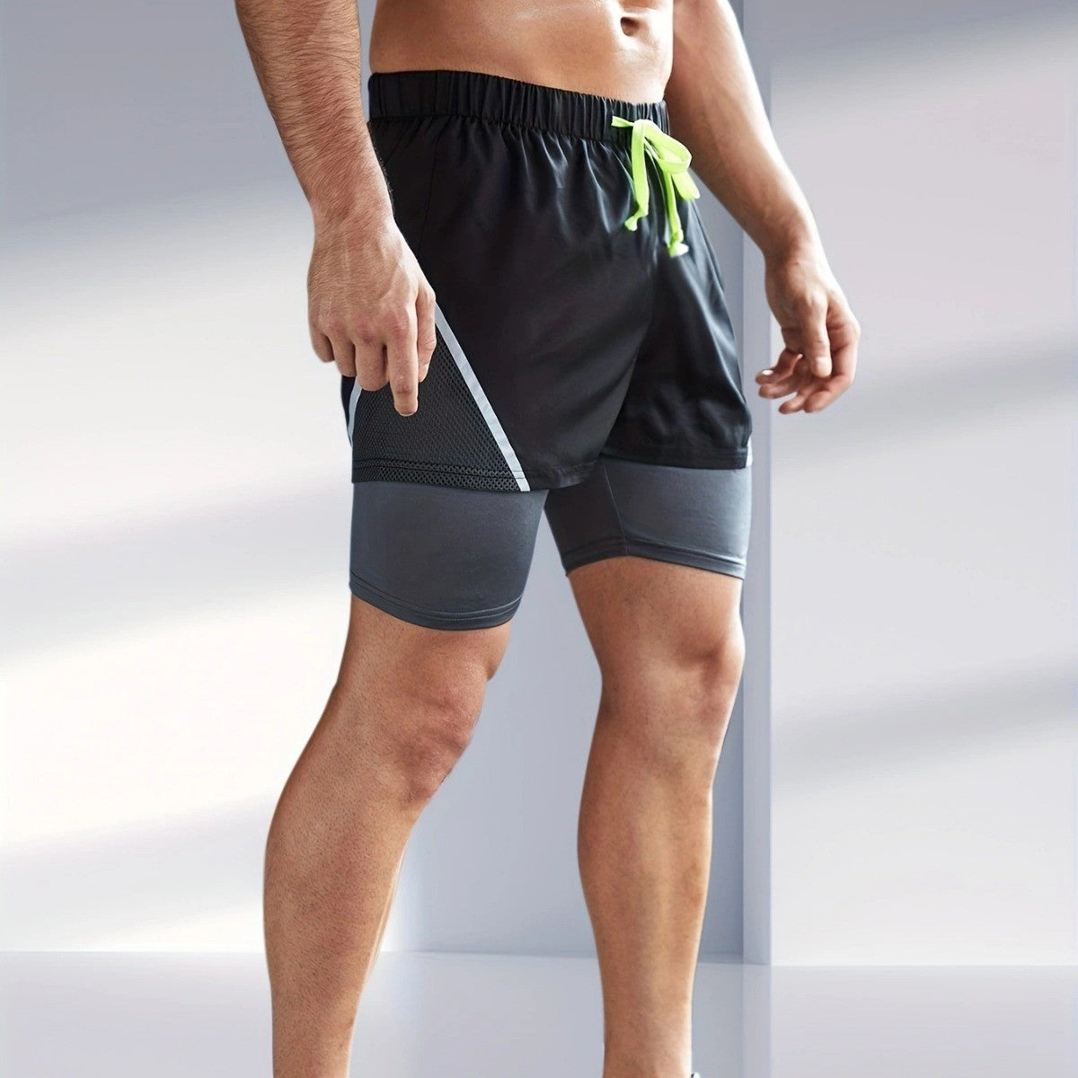 Men's Athletic Shorts Two-in-one Anti-exposure Quick-drying Breathable