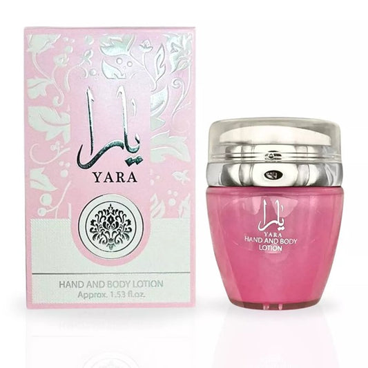 YARA Hand & Body Lotion 45ML (1.53 OZ) By Ard Al Zaafaran | Ultra Moisturizing, 100% Original Money Back Guarantee