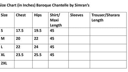 Baroque Chantelle by Simran’s – Heavy Embroidered Wedding Collection Net Fabric (Sizes S–XL)":