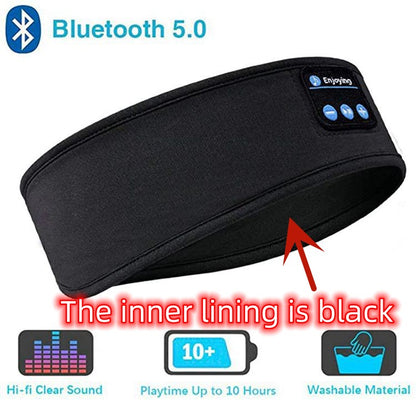 Casque de sommeil sans fil Bluetooth Bandeau mince doux élastique confortable écouteurs de musique masque pour les yeux pour dormeur latéral Sports