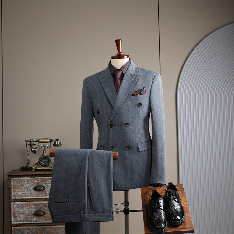 Double Breasted Suit Suit Men's