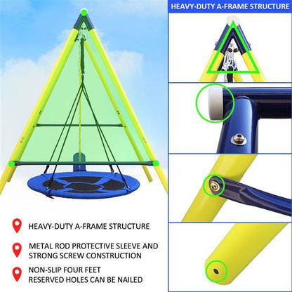 Indoor Outdoor Metal Swing With Seat Belt