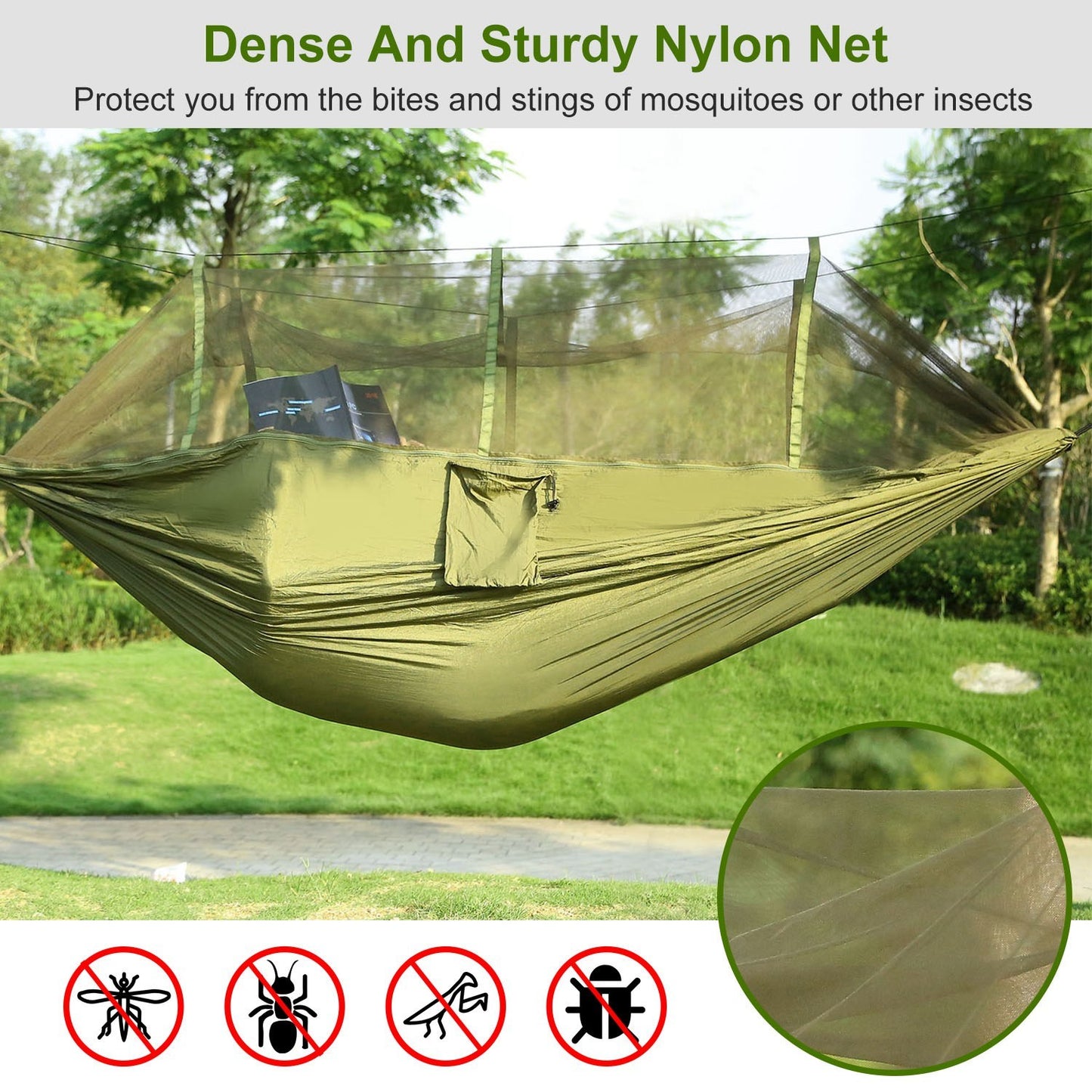 Camping Hammock, Portable Double Hammock With Net