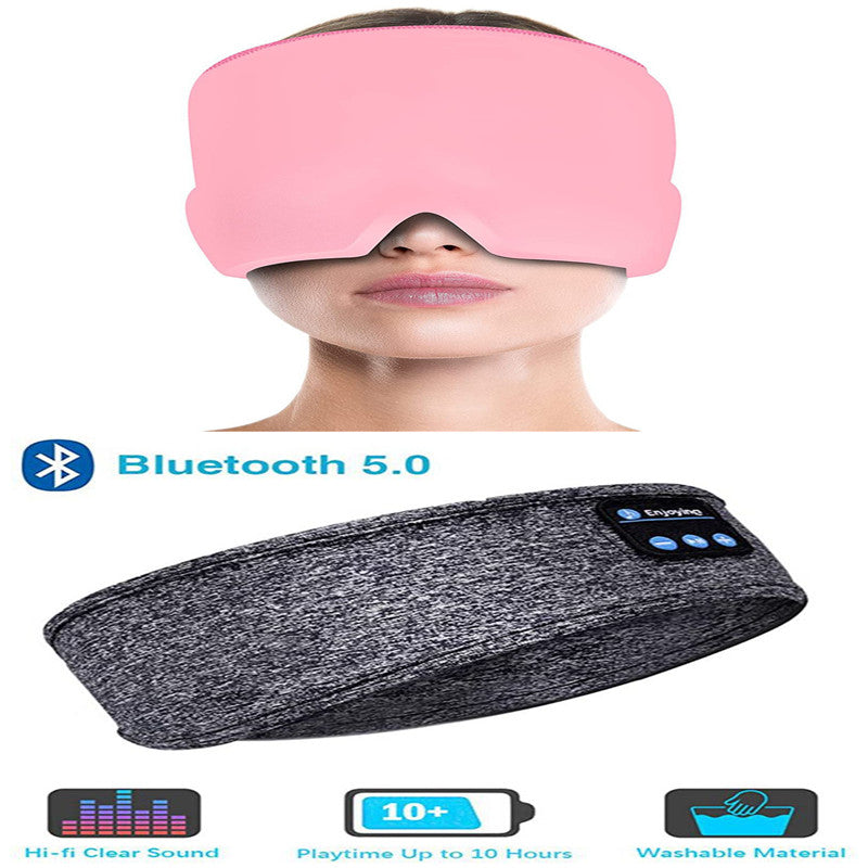 Casque de sommeil sans fil Bluetooth Bandeau mince doux élastique confortable écouteurs de musique masque pour les yeux pour dormeur latéral Sports