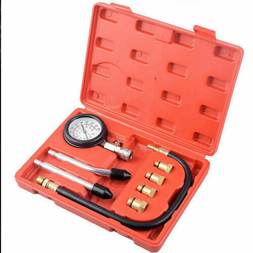 Petrol Engine Cylinder Pressure Tester For Car Compression Test Gauge Kit Set UK