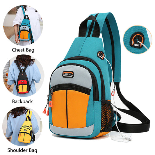 Women Sport Bags Multi functional Backpack Shoulder Bags With USB Design