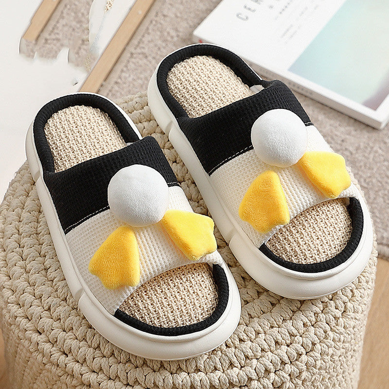 Cotton Linen Slippers, Deodorant, Home Indoor Guest Non-slip Men And Women Couples Thick Soft Bottom Summer