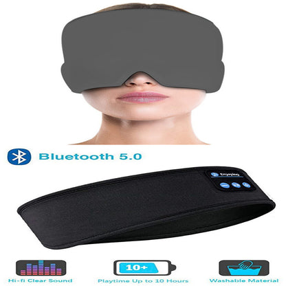 Casque de sommeil sans fil Bluetooth Bandeau mince doux élastique confortable écouteurs de musique masque pour les yeux pour dormeur latéral Sports