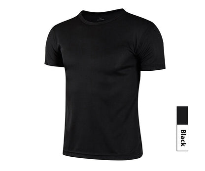 Quick-drying T-shirt Round Neck Short-sleeved Shirt Work Clothes Outside- Free Shipping