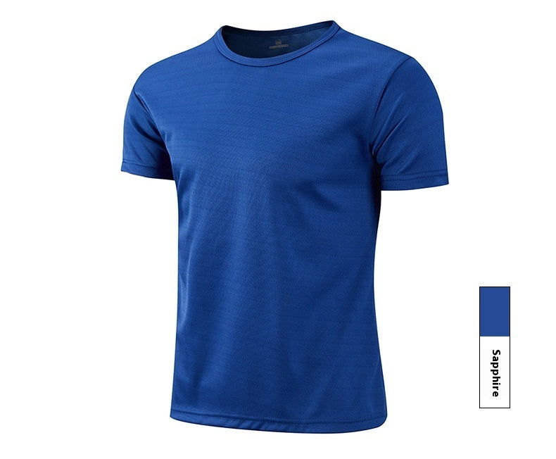 Quick-drying T-shirt Round Neck Short-sleeved Shirt Work Clothes Outside- Free Shipping