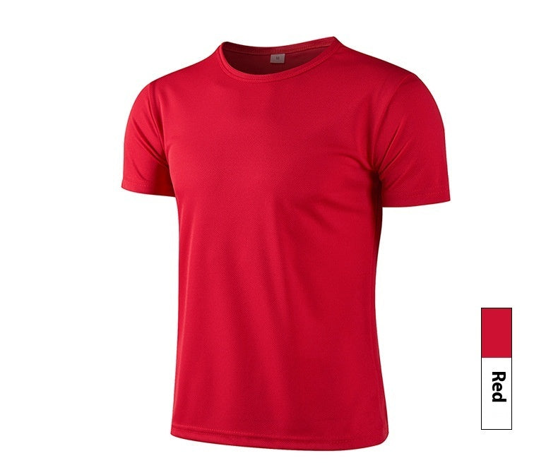 Quick-drying T-shirt Round Neck Short-sleeved Shirt Work Clothes Outside- Free Shipping