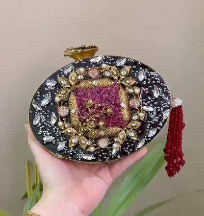 Handcrafted Turkish Luxury Clutch – The Jewel of Your Wardrobe 100% Original Branded-Money Back Guarantee