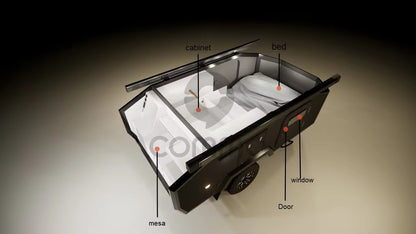 Mini off road camping caravan camper trailer off road campers