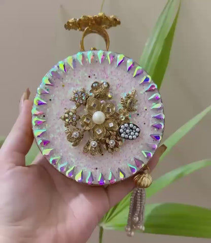 Authentic Turkish Craftsmanship for Women-Compact & Functional-Elegant Evening Purse with Beaded Tassel | Luxury Gift-Ready Bag for Weddings, Parties & Events