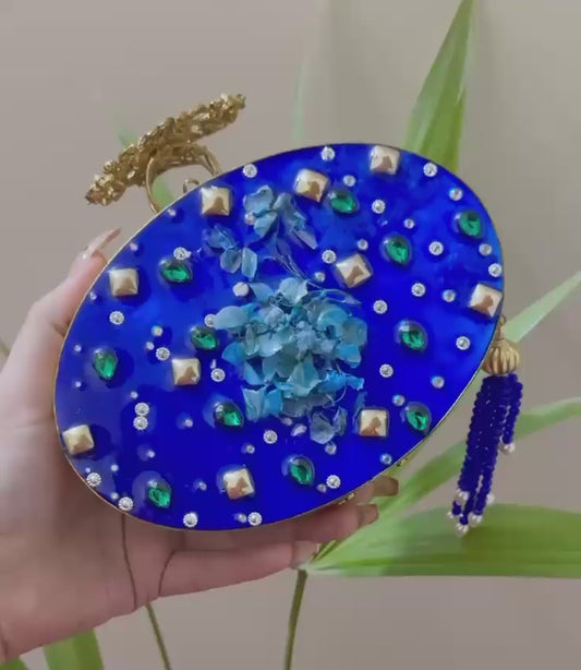 Luxury Trending Turkish Handmade Crystal Clutch Bag for Women – Elegant Evening Purse with Tassel, Gift-Ready Luxury Bag for Weddings & Parties